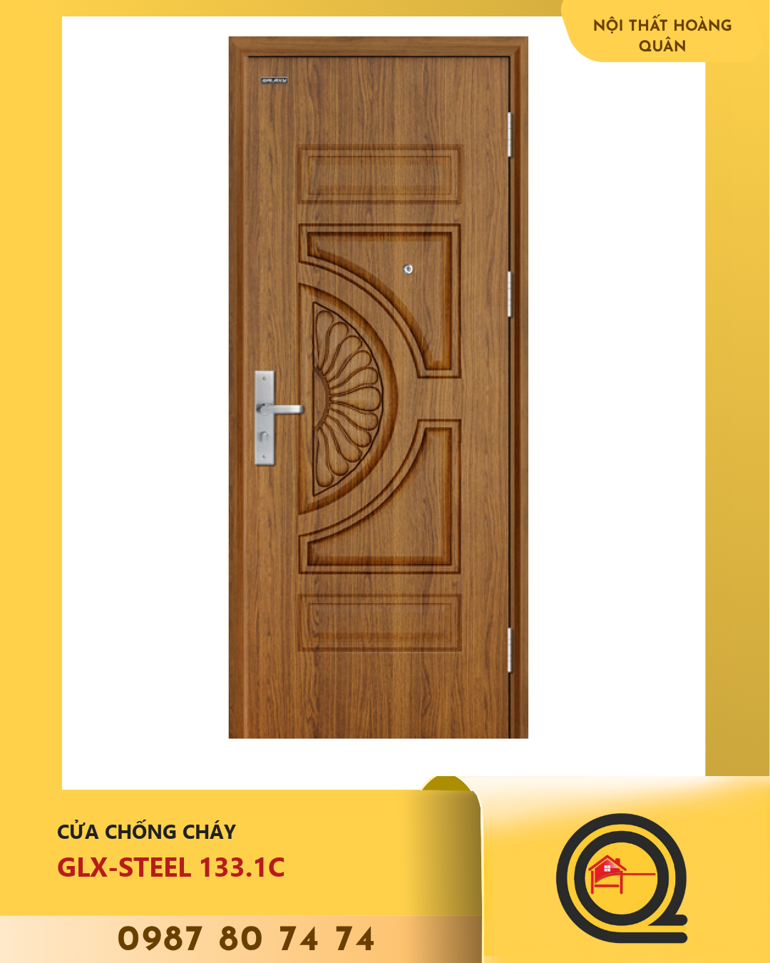 Cửa Thép Vân Gỗ GLX-STEEL 133.1C